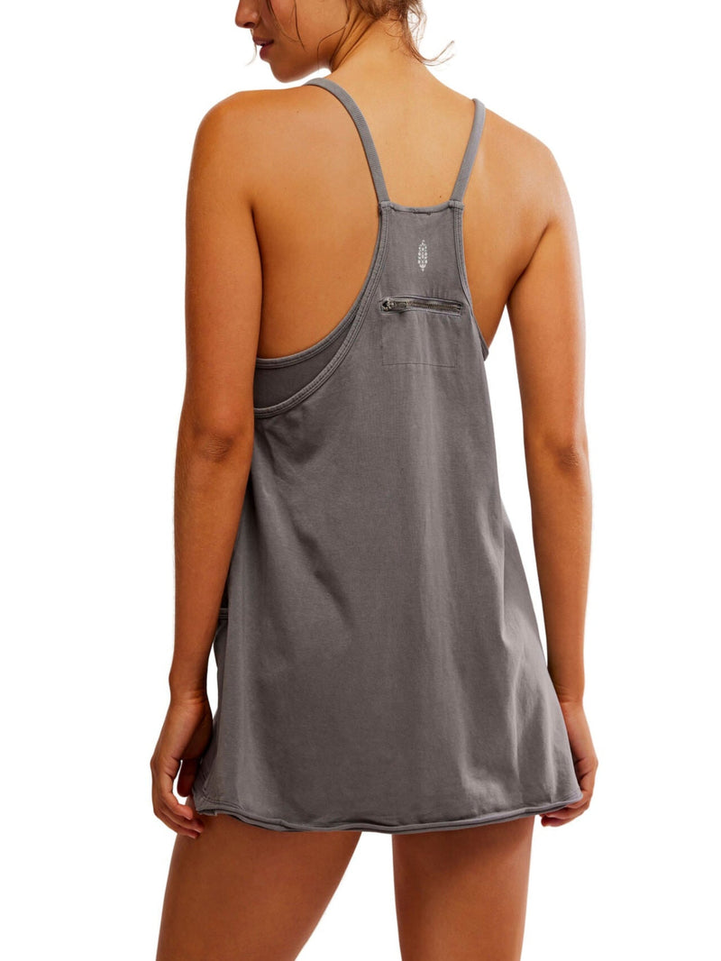 Free People Movement Hot Shot Mini Dress - Gunmetal