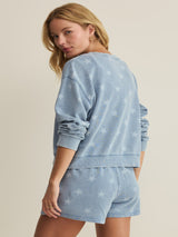 Z Supply Written Stars Sweatshirt - Ocean Air Indigo