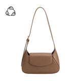 Melie Bianco Melody Recycled Vegan Shoulder Bag - Mocha