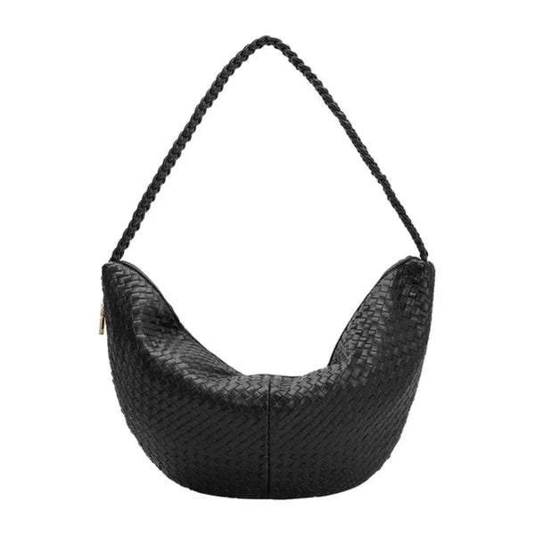 Melie Bianco Raquel Black XL Recycled Shoulder Bag