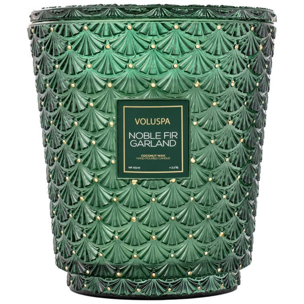 Voluspa 5 Wick Hearth Candle - Noble Fir Garland
