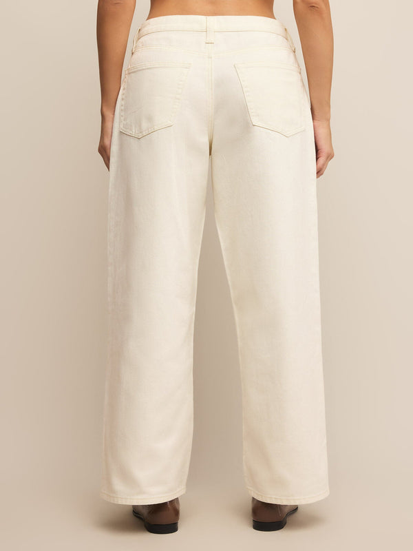 Z Supply Lou Denim Pants - Off White