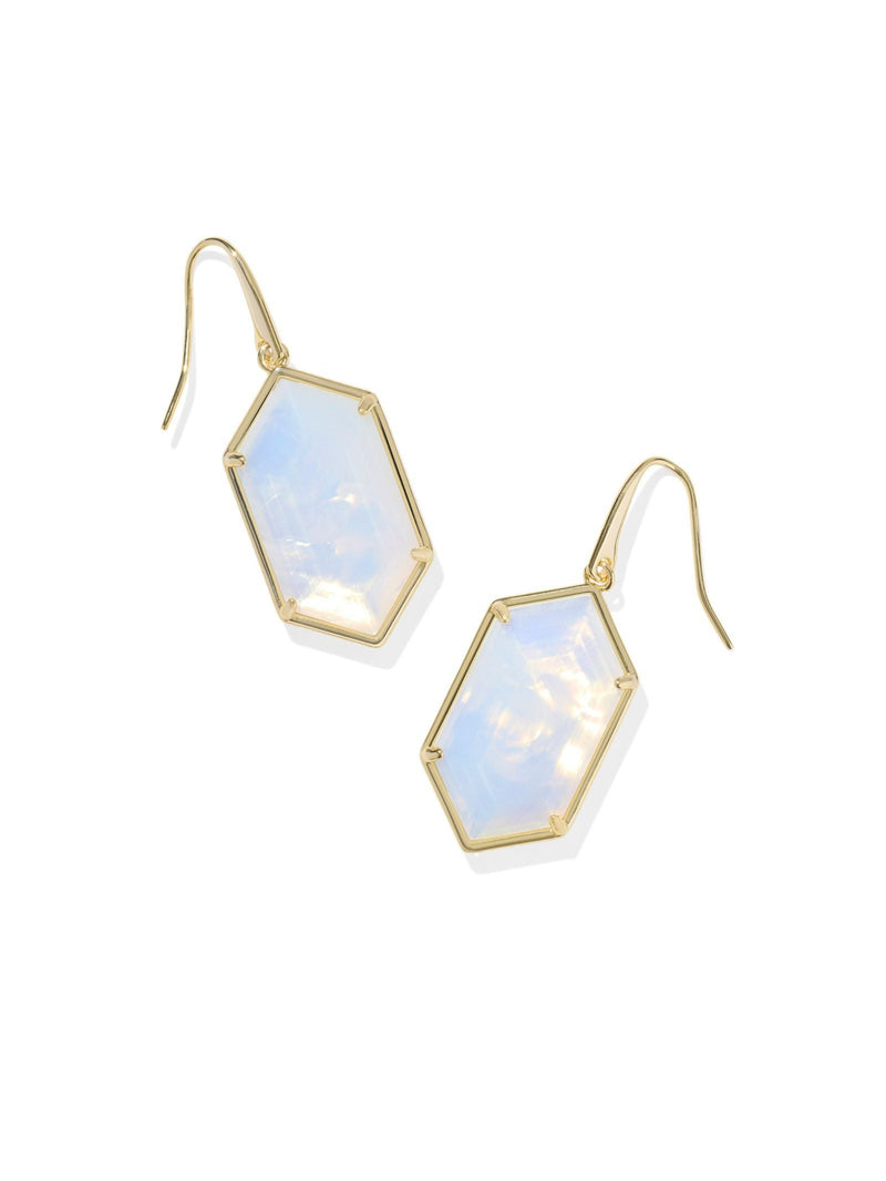 Kendra Scott Hallie Drop Earrings - Gold Opalite Illusion