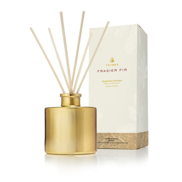 Thymes Gold Petite Reed Diffuser - Frasier Fir