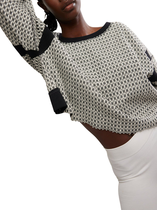 FP Movement My Time Layer Textured Top - Black White Combo