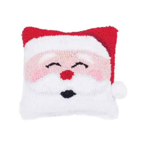 Christmas Happy Santa Throw Pillow - White/Red