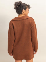 The Hostess Sweater Dress - Chestnut