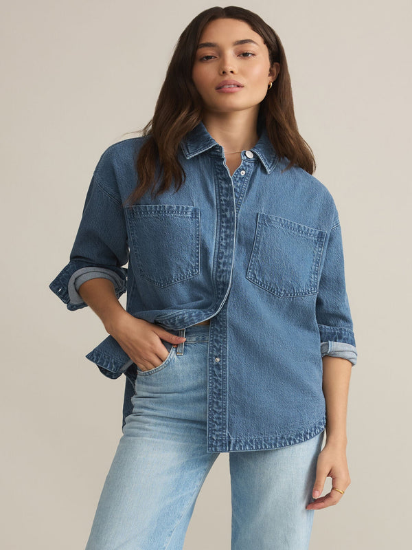 Z Supply All Day Denim Jacket - Warn Indigo