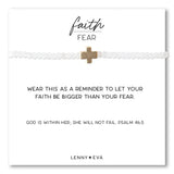Faith Over Fear Cross Bracelet