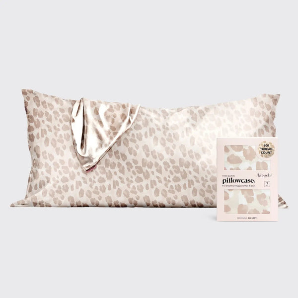 Kitsch Satin King Pillowcase - Leopard