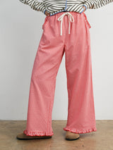 Cherry Coke Striped Pants - Red/Ivory