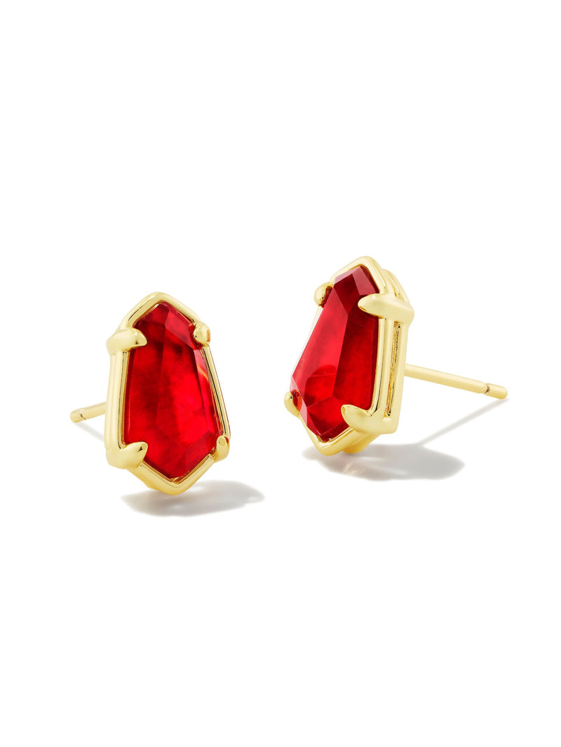 Kendra Scott Alexandria Stud Earrings - Gold Cranberry Illusion