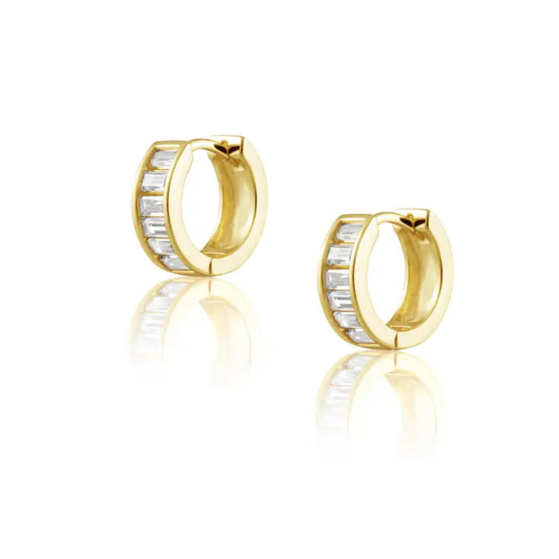 Sahira Peyton Huggie Earrings - Gold