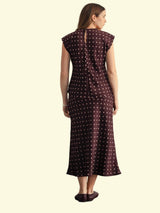 Dot & Drape Blouse - Wine