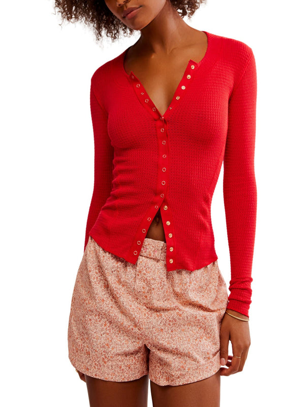 Free People Going Places Cardi - Cherry Crush