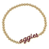 Gameday Enamel Script Stretch Bracelet - Gold