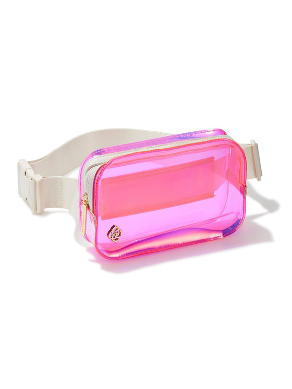 Kendra Scott Clear Belt Bag - Pink Iridescent