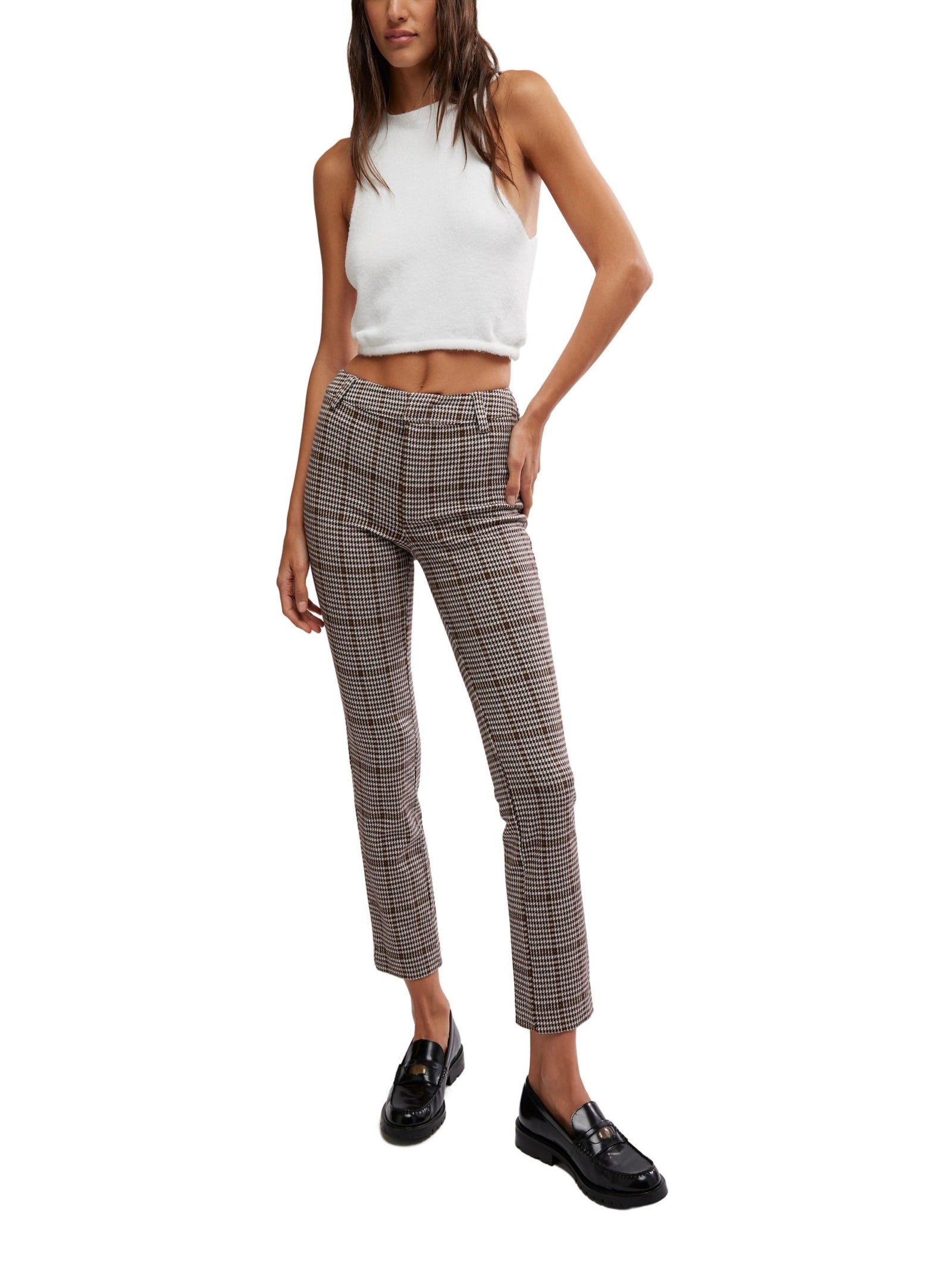 Plaid shops pants free people