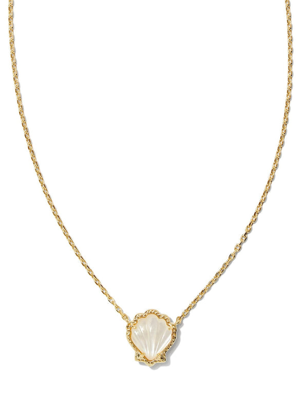 Kendra Scott Brynne Shell Pendant Necklace - Gold Ivory MOP