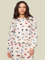 Z Supply Lounge Varsity LS Top - Sandstone
