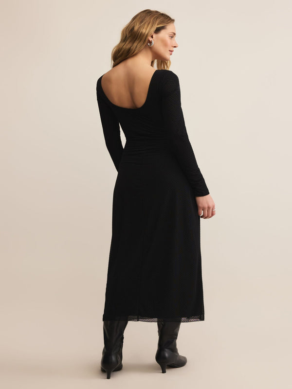 Z Supply Spellbound Mesh Midi Dress - Black