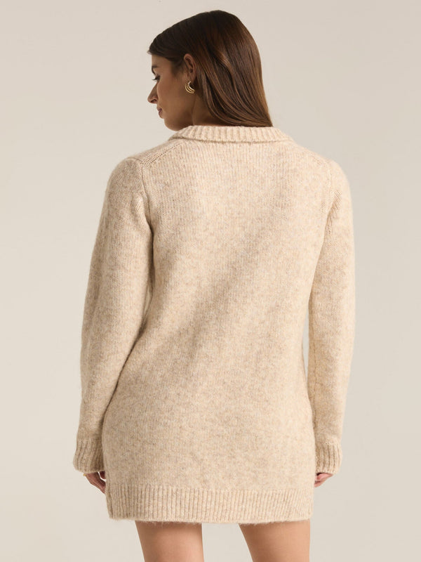 Z Supply Redford Sweater Dress - Light Oatmeal Heather