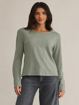 Z Supply Arlet Slub Top - Sage Green