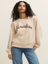 Z Supply Paradise Boyfriend Sweatshirt - Linen