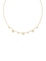 Kendra Scott Haven Heart Crystal Chocker Necklace - Gold White CZ
