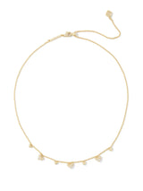 Kendra Scott Haven Heart Crystal Chocker Necklace - Gold White CZ
