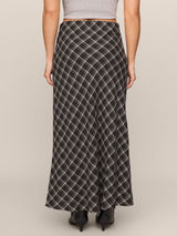 Z Supply Europa Plaid Skirt - Ash Black