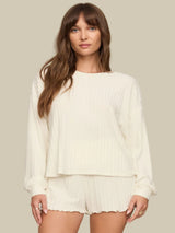 Z Supply Daydream Rib LS Top - Bone