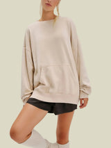 Free People Slow It Down Pullover - Morning Oat