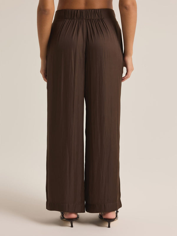 Z Supply Lisse Wide Leg Pants - Dark Chocolate