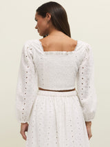 Z Supply Bria Eyelet Top - White