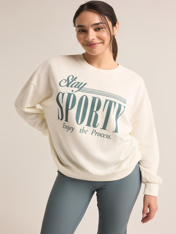 Z Supply Sporty Sunday Sweatshirt - Sea Salt