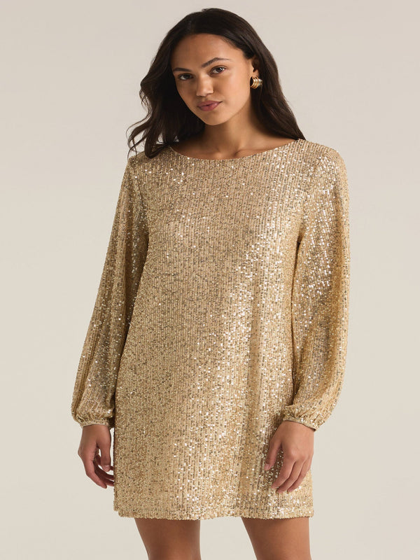 Z Supply Andromeda Sequin Dress - Champagne