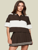 Z Supply Mariner Polo Top - Dark Chocolate