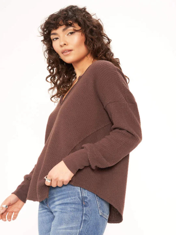 Project Social T Borderline Cozy Thermal Long Sleeve - Rich Oak