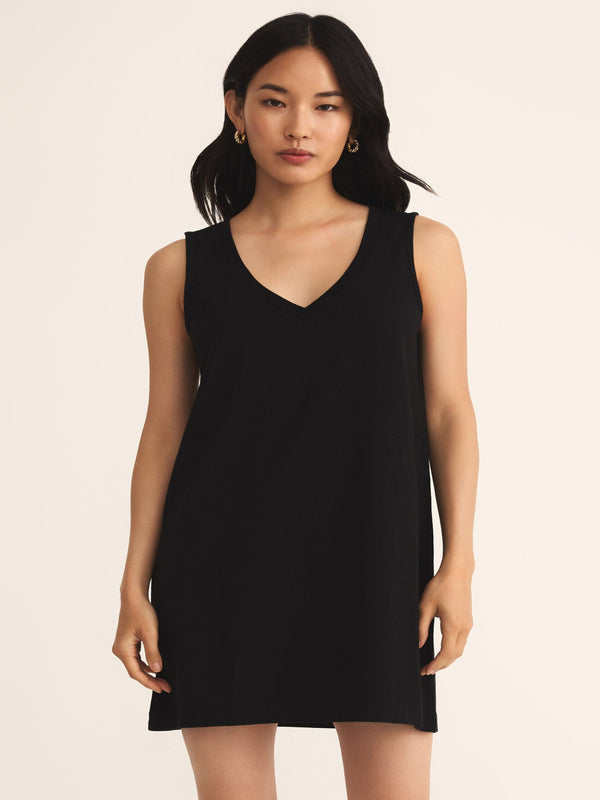 Z Supply Sloane V-Neck Mini Dress - True Black