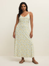 Z Supply Faya Idra Ditsy Maxi Dress - Cloud
