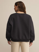 Z Supply Oversized Martini Sweatshirt - Black Sand