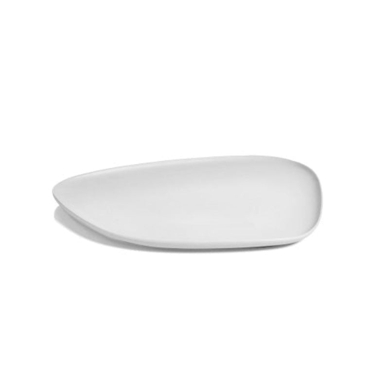 Skive Organic Ceramic Platter - White 16.75"