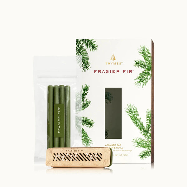 Thymes Car Diffuser And Refill - Frasier Fir