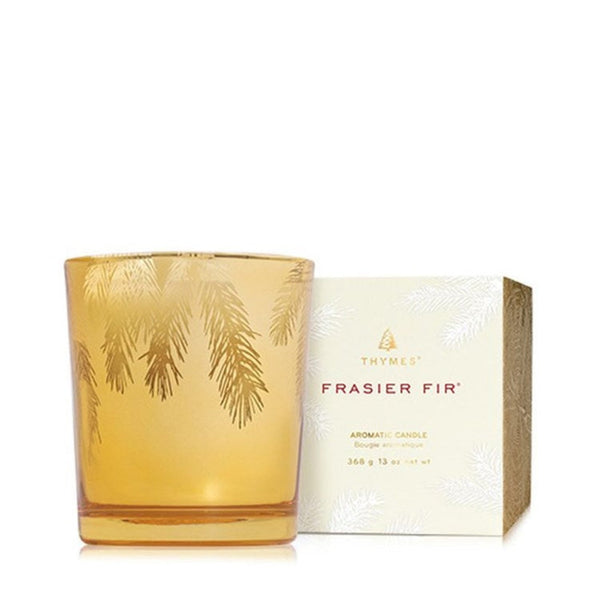 Thymes 13 oz Gilded Poured Candle - Frasier Fir