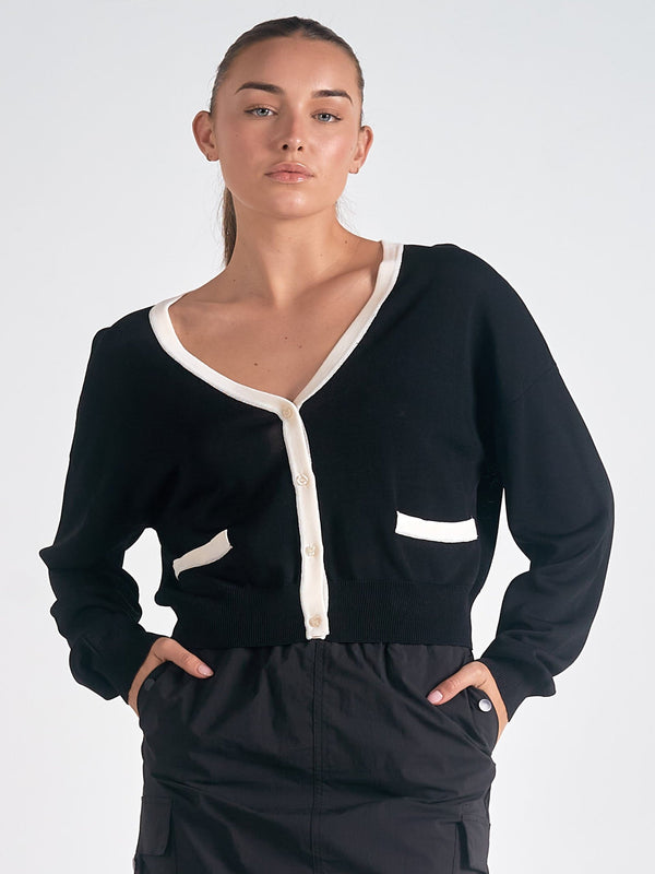 Elan Sweater Cardigan - Black