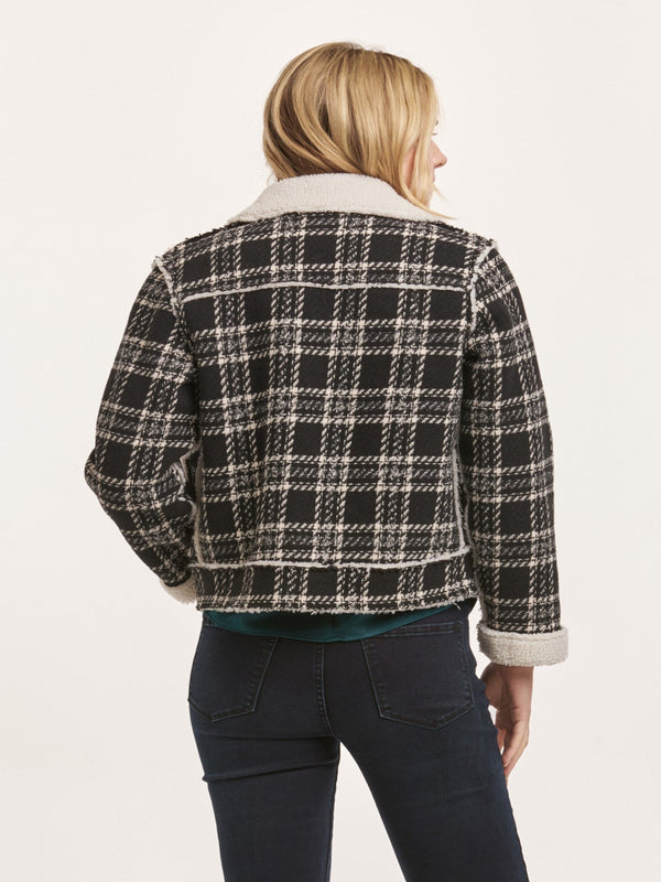 Dear John Alvie Plaid Jacket - Black/White