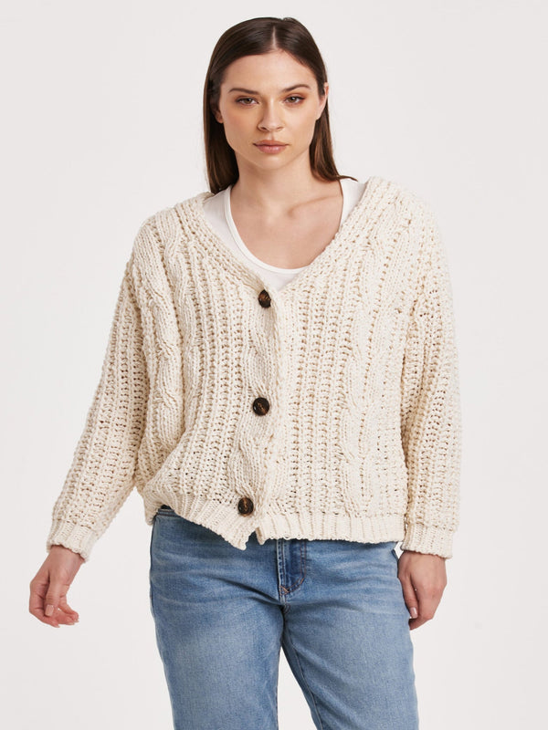 Another Love Robin Knit Cardigan - Vintage Cream