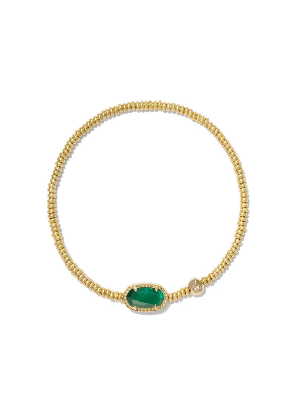 Kendra Scott Grayson Stretch Bracelet - Gold Emerald Illusion