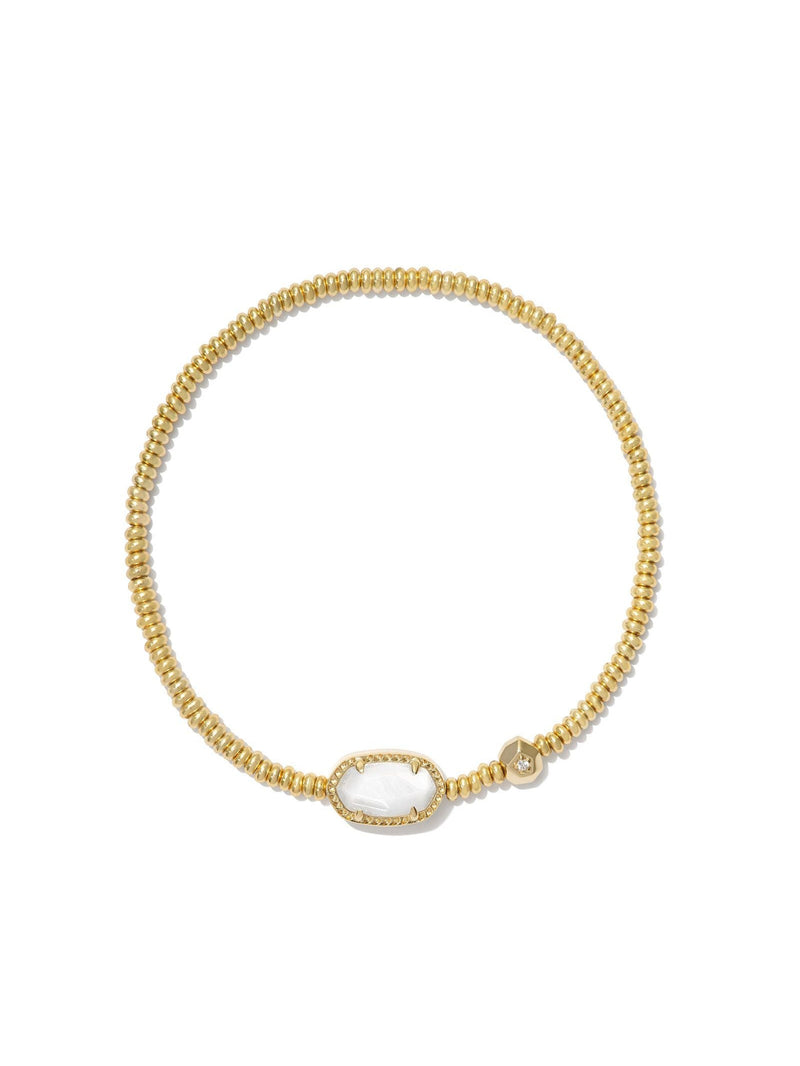 Kendra Scott Grayson Stretch Bracelet - Gold White Mop